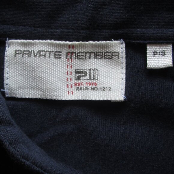 Men's Private Member Navy Blue Cotton Stretch Polo Shirt Size Small - Picture 3 of 4